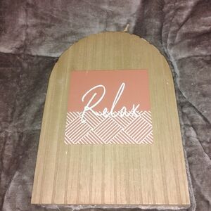 Rustic Brown and Tan 'Relax' Wall Art